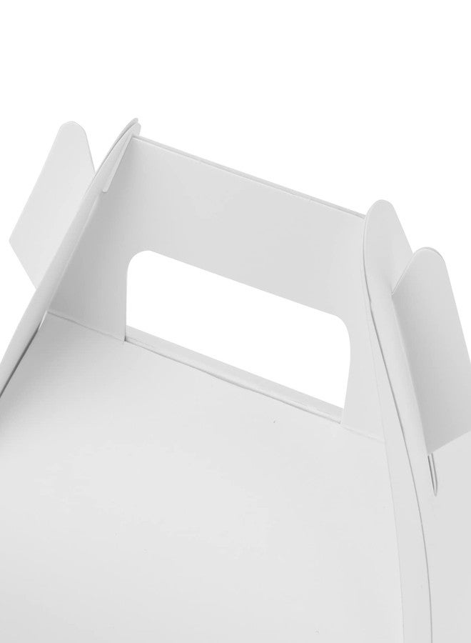 LEXININ 100 Pack White Gable Favor Boxes, 4.5 x 3 x 5.5 Inch Gable Paper Boxes, Gable Treat Goodie Boxes for Birthday Weddings Party Decoration Supplies - Image 3